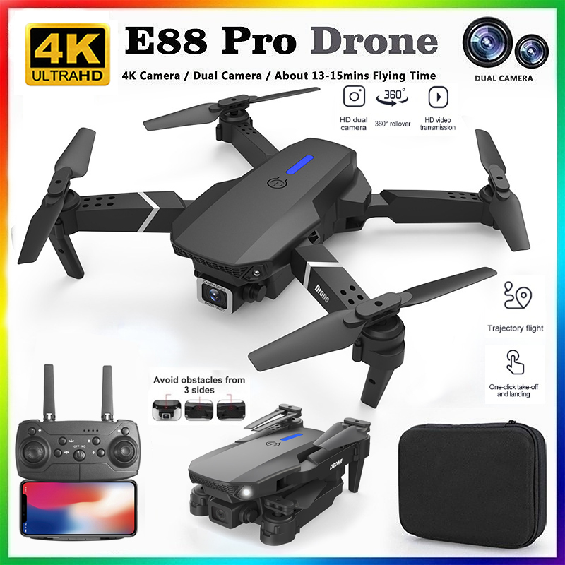 Drone Camera Night Vision - طائرة بدون طيار E88 احترافية جديدة