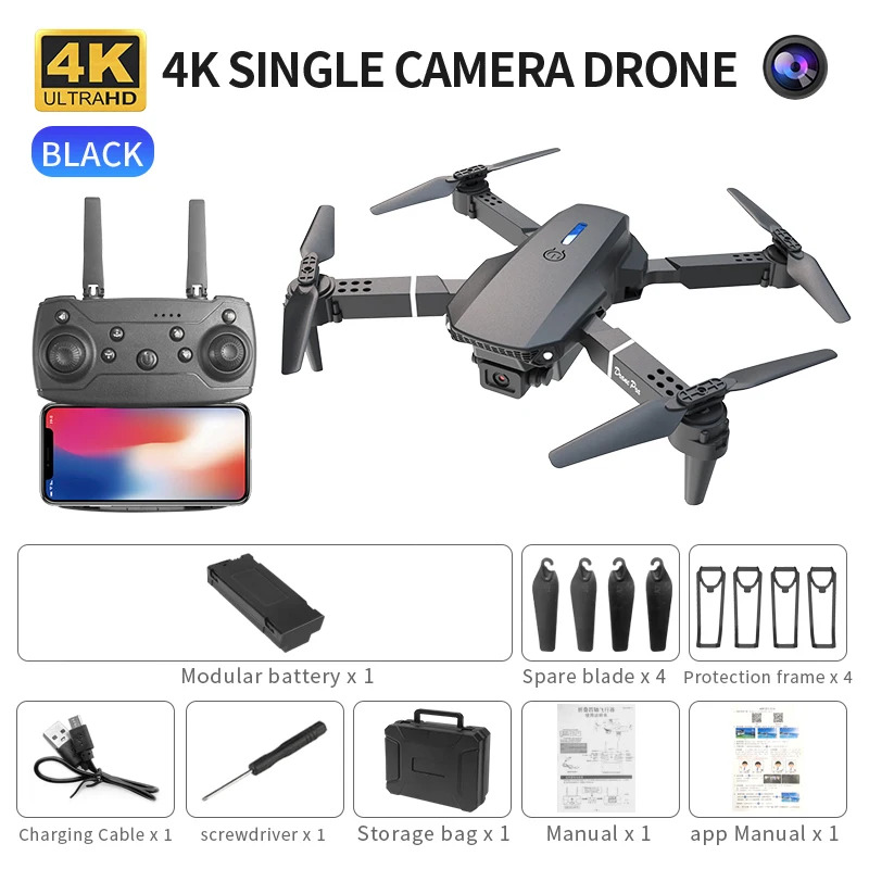 Drone Camera Professional - طائرة بدون طيار E88 ProIntelligent قابلة