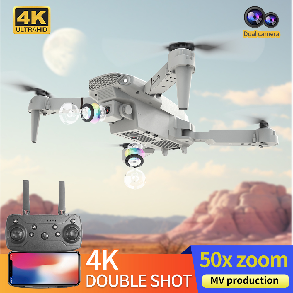 طائرة بدون طيار E88 احترافية ج - مراجعة Drone Camera Night Vision وسعره