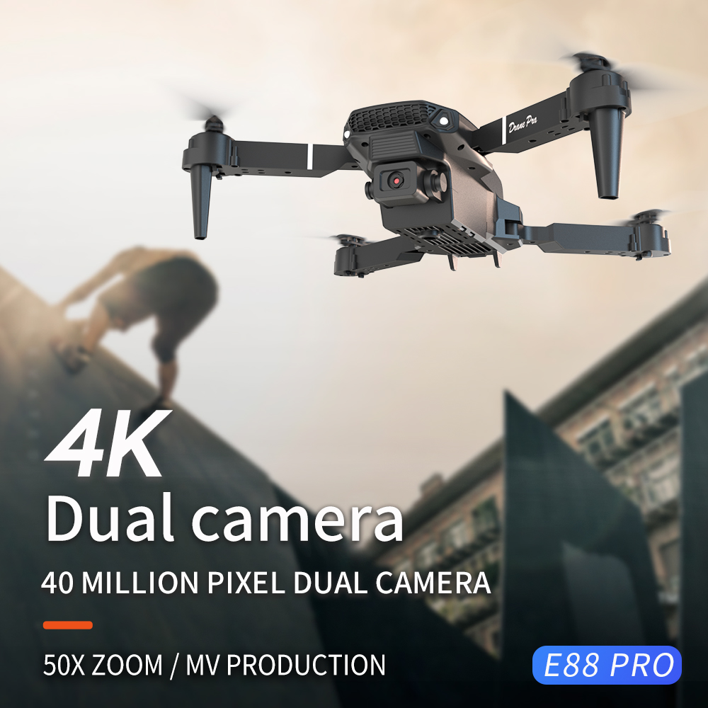 طائرة بدون طيار E88 احترافية ج - مراجعة Drone Camera Night Vision وسعره