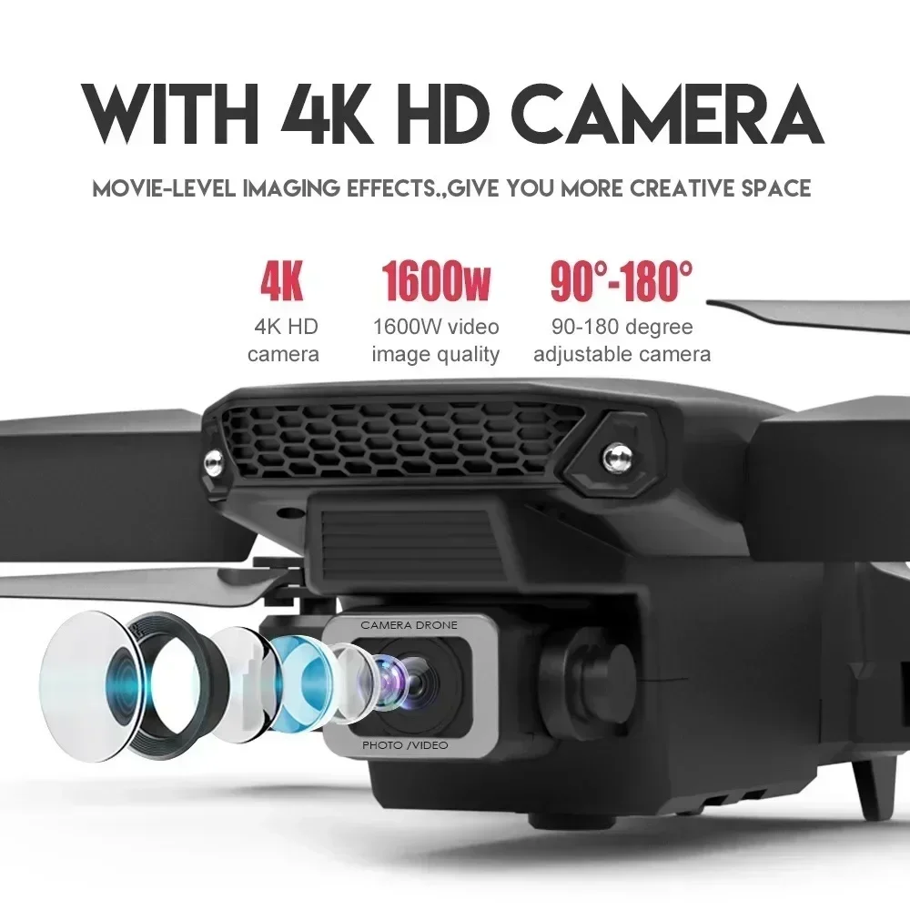 E88 Pro WIFI FPV الطائرة بدون  - مراجعة Drone Camera Wide Angle وسعره