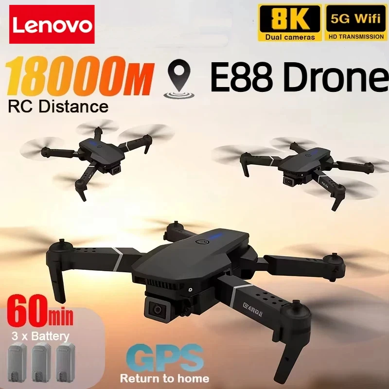 لينوفو جديد E88 Pro WIFI FPV ا - مراجعة Drone Camera Wide Angle وسعره