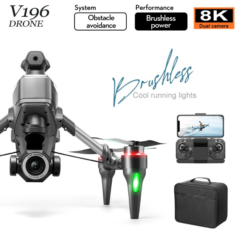 2025 V196 التلقائي تجنب العوائ - مراجعة Drone Camera With Gimbal وسعره