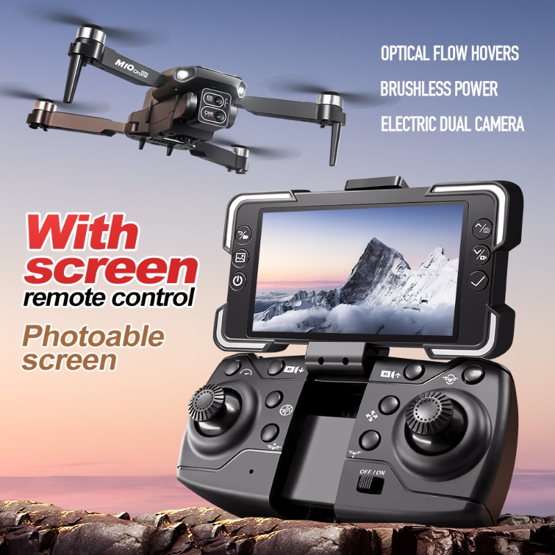 طائرة بدون طيار M10 مع كاميرا  - مراجعة Drone Camera With Gimbal وسعره